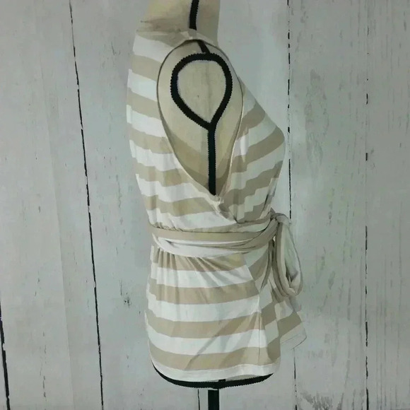 Gap NWT Stripe Wrap Waist Top - Picture 2 of 6